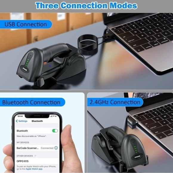 The Symcode 4590DA Handheld Barcode Scanner black - Picture 2 of 6